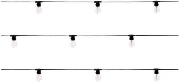 Seletti LED buitenlichtketting Bella Vista Clear 10 lamps