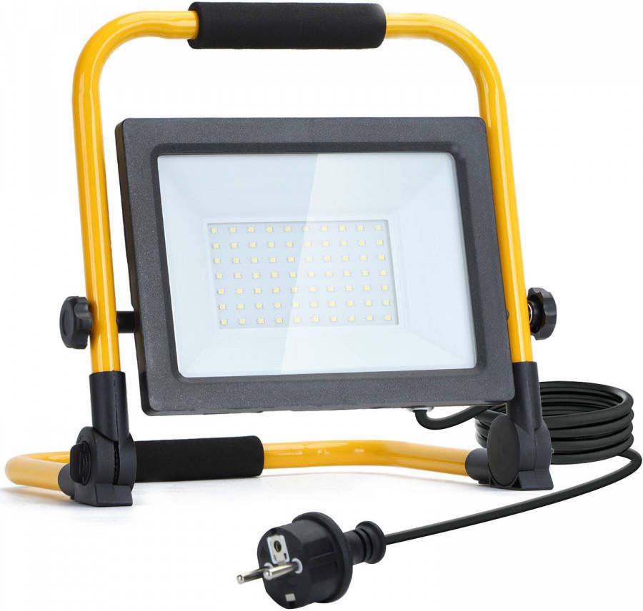 Aigostar 13vrs Led Werklamp Ip44 Stootvast 50w 4500lm 6500k Daglicht Wit Incl. 150cm Aansluitstekker