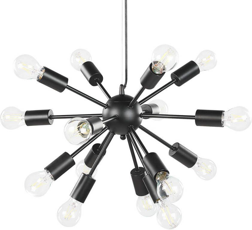 Beliani Balagas Hanglamp zwart ijzer