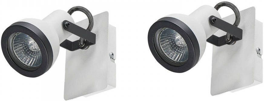 Beliani Baro Spotlampen wit ijzer