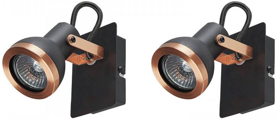 Beliani Baro Spotlampen zwart ijzer