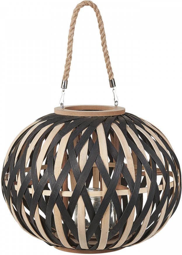 Beliani Besah Lantaarn natuurlijk bamboehout