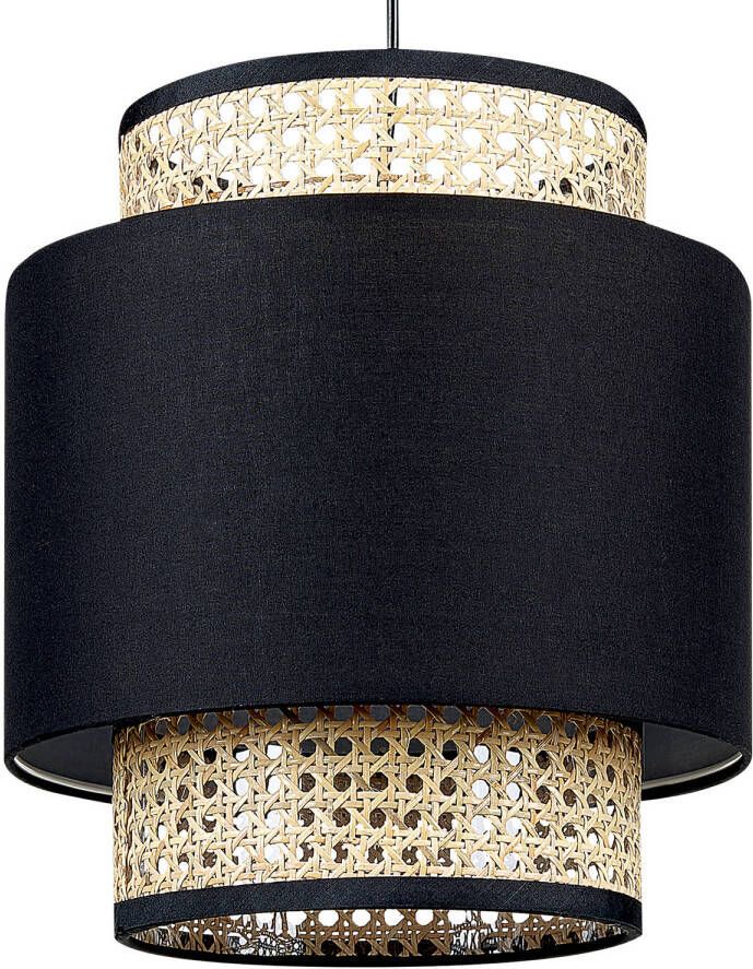 Beliani Boeri Hanglamp natuurlijk polyester, Rotan, Katoen