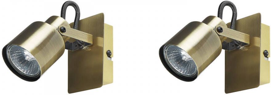 Beliani Bonte Spotlampen messing ijzer