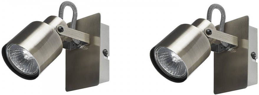 Beliani Bonte Spotlampen zilver ijzer
