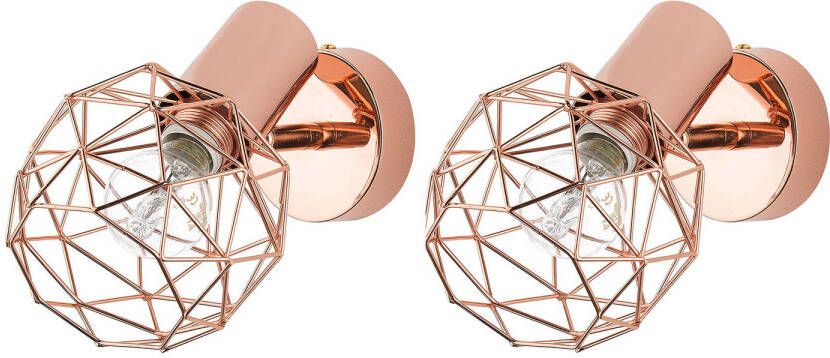 Beliani Chenab Spotlampen koper metaal