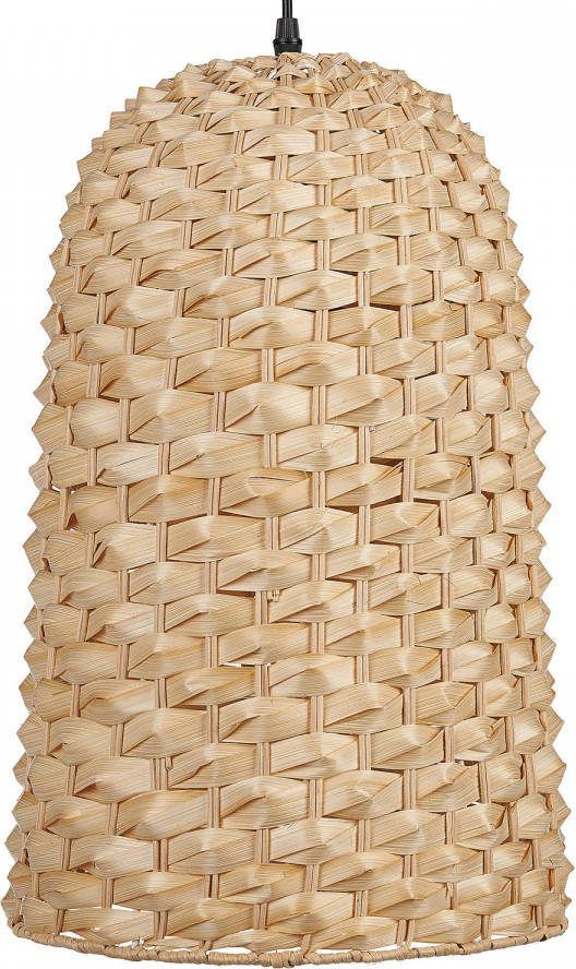 Beliani Kerio Hanglamp lichte Houtkleur bamboehout
