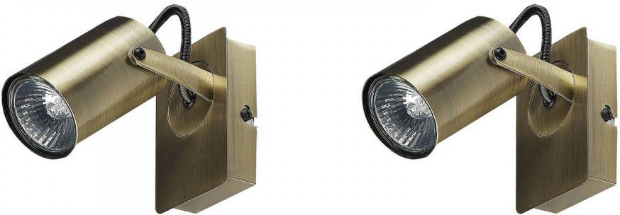 Beliani Klip Spotlampen messing metaal