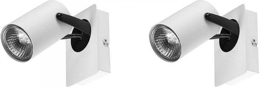Beliani Klip Spotlampen wit metaal