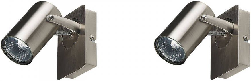 Beliani Klip Spotlampen zilver metaal