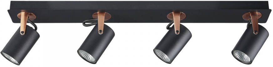 Beliani Klip Plafondlamp zwart metaal