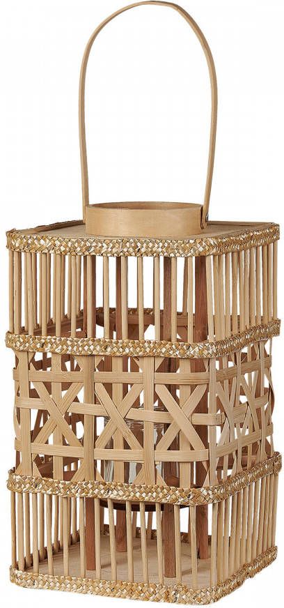 Beliani Lumbis Lantaarn natuurlijk bamboehout