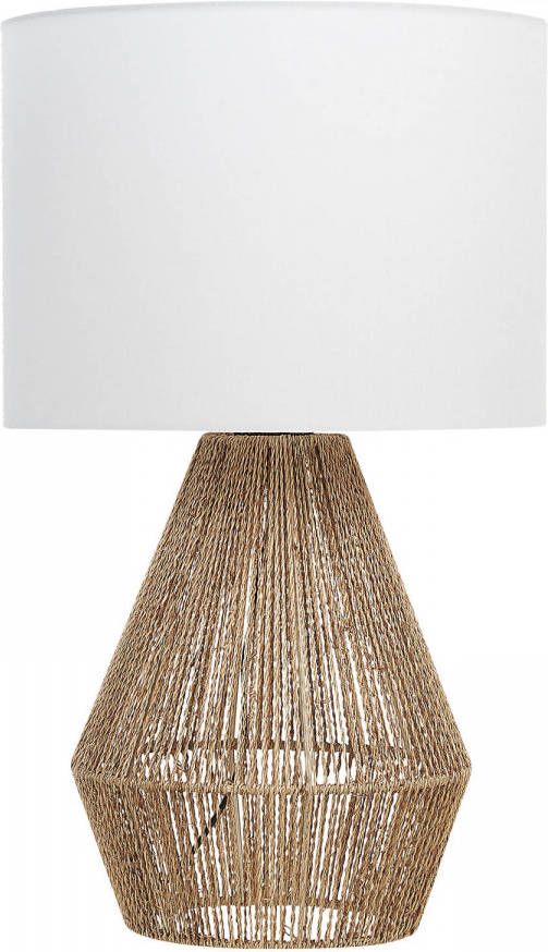 Beliani Malewa Tafellamp natuurlijk papier Touw