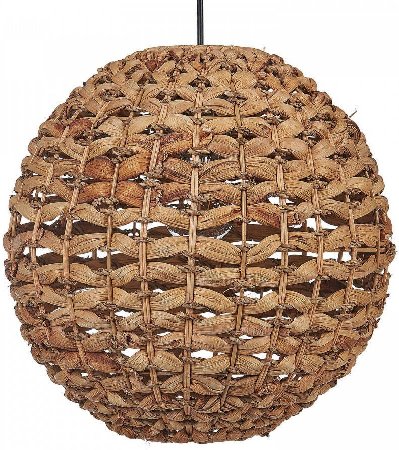 Beliani Siwaze Hanglamp bruin papier Touw