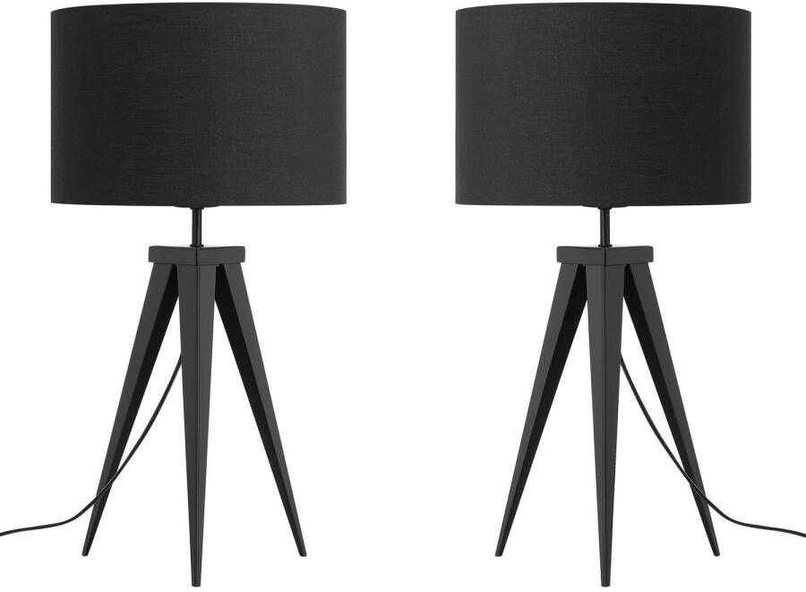 Beliani Stiletto Tafellamp zwart metaal