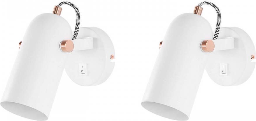 Beliani Tyria Spotlampen wit metaal