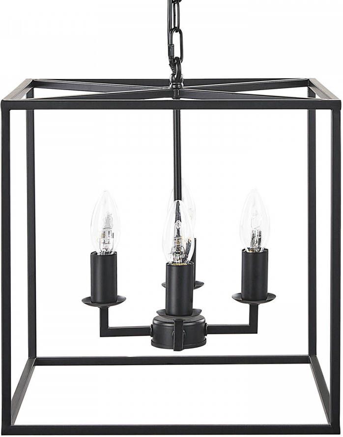 Beliani Wanchet Hanglamp zwart ijzer