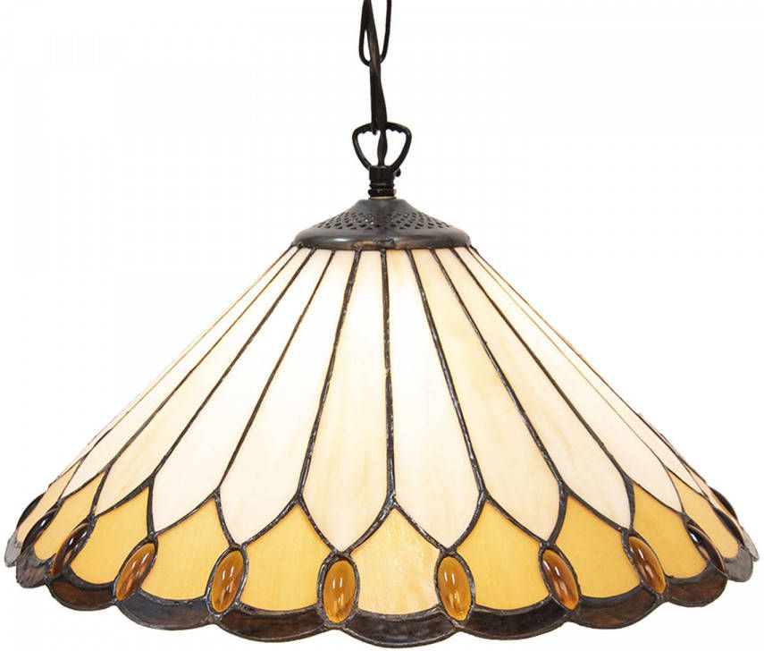 Clayre & Eef Multi Hanglamp Tiffany Ø 40*22 Cm E27/max 1*60w 5ll 5989