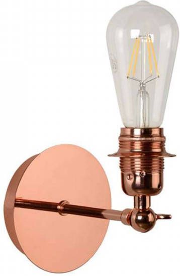 Lucide wandlamp Retro rood koper Leen Bakker