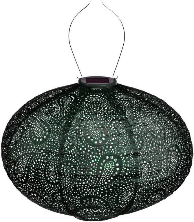 LUMIZ Solar Buitenlampion Paisley Oval 40 cm Groen