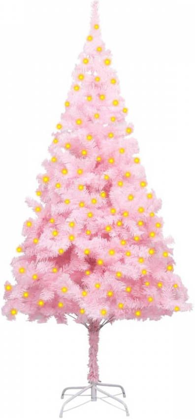 VidaXL Kunstkerstboom Met Led&apos, s En Standaard 180 Cm Pvc Roze