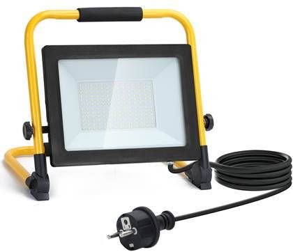 Aigostar 13vrt Led Werklamp Ip44 Stootvast 100w 9000 Lumen 6500k Daglicht Wit Incl. 150 Cm Aansluitstekker