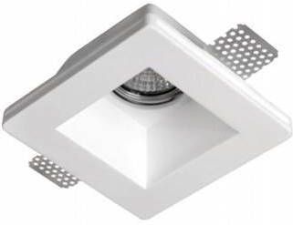 Lamponline Artdelight Inbouwspot Badu 1 Lichts Vierkant Trimless Gips