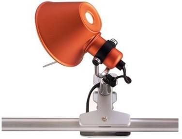 Artemide Tolomeo Micro Pinza klemlamp retrofit oranje