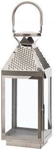 Beliani Bali Windlicht zilver rvs