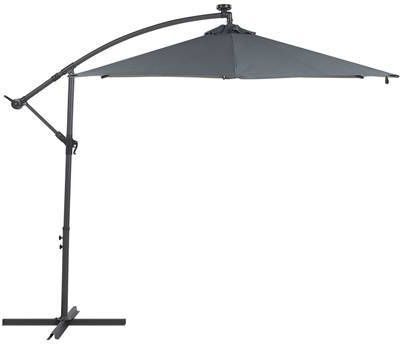 Beliani Corval Cantilever Parasol grijs polyester