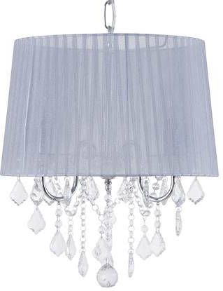 Beliani Evans Hanglamp grijs polyamide