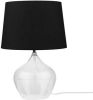 Beliani Osum Tafellamp zwart glas online kopen