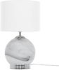 Beliani Uele Tafellamp wit ijzer, Glas online kopen