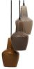 BePureHome Pottery Hanglamp 3 Lampen Glas Multi 145x30x30 online kopen