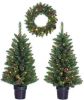 Black Box Kerst Voordeur Versiering Kerstbomen En Kerstkrans Set Met Licht En Versiering 90 X 43 Cm Kunstkerstboom online kopen