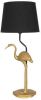 Clayre & Eef Tafellamp Flamingo Ø 25x58 Cm Goudkleurig Kunststof Bureaulamp Nachtlampje Goudkleurig Bureaulamp online kopen