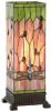Clayre & Eef Tiffany Tafellamp 18x18x45 cm Rood Groen Glas Rechthoek online kopen
