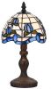 Clayre & Eef Lumilamp Tiffany Tafellamp Ø 18x32 Cm Blauw Beige Glas Tiffany Bureaulamp Tiffany Lampen Blauw Tiffany Bureaulamp online kopen