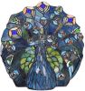Clayre & Eef Lumilamp Tiffany Tafellamp 32*30 Cm Blauw, Groen Glas In Lood Pauw online kopen