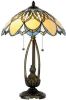 Clayre & Eef Tafellamp Tiffany Compleet 60 X ø 40 Cm Bruin, Groen, Blauw, Ivory Ijzer, Glas online kopen