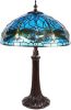 Clayre & Eef Blauwe Tafellamp Tiffany Ø 41*57 Cm E27/max 2*40w 5ll 9337bl online kopen