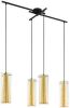 Eglo Eetkamer hanglamp Pinto Gold 4 lichts zwart met goud 97653 online kopen
