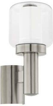 EGLO  Poliento   Buitenverlichting   Ip44   Wandlamp   1 Lichts   Roestvast Staal   Helder,  Wit