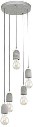 Eglo Vide pendel hanglamp Silvares 5 lichts betongrijs 95524 online kopen