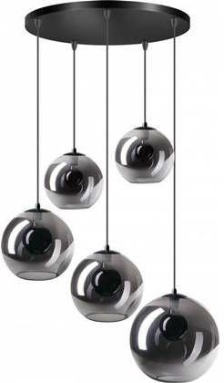 ETH Videlamp hanglamp glas zwart/rookglas rookglazen 340cm/smoke