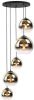 Highlight Hanglamp Fantasy Globe Gold Glas 5Lichts 160cm online kopen