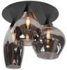 Highlight Plafondlamp Cambio Black & Smoke Glas 32cm Ø 3 Lichts online kopen