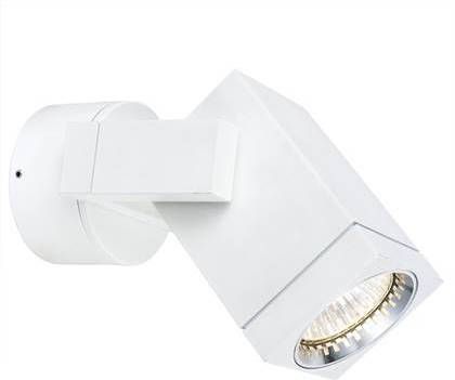 KS Verlichting Wandspot Cubic Alu voor buiten wit 7127