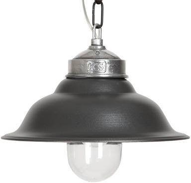 KS Verlichting Hanlamp aan ketting Porto Fino aluminium met antraciete deksel