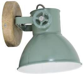 Light&Living Wandlamp Elay hout natural-industrieel groen 18 x 20 x 19